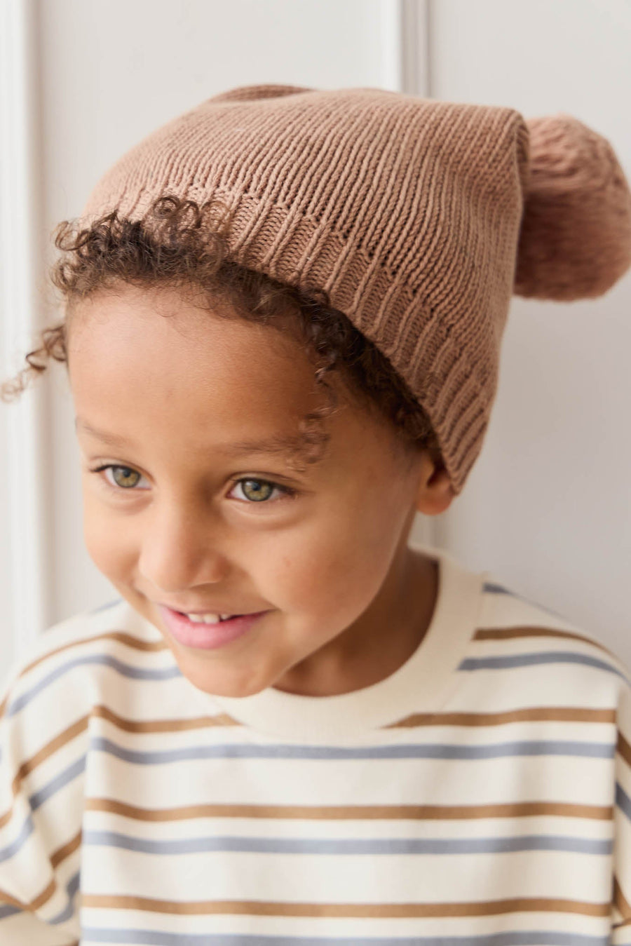 Ethan Hat - Tiger Fleck Childrens Beanie from Jamie Kay USA