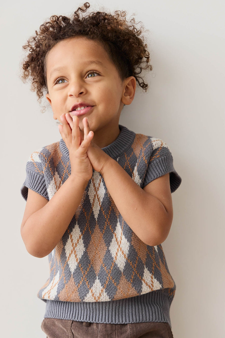 Marcus Knit Vest - Marcus Jacquard Arctic Childrens Vest from Jamie Kay USA