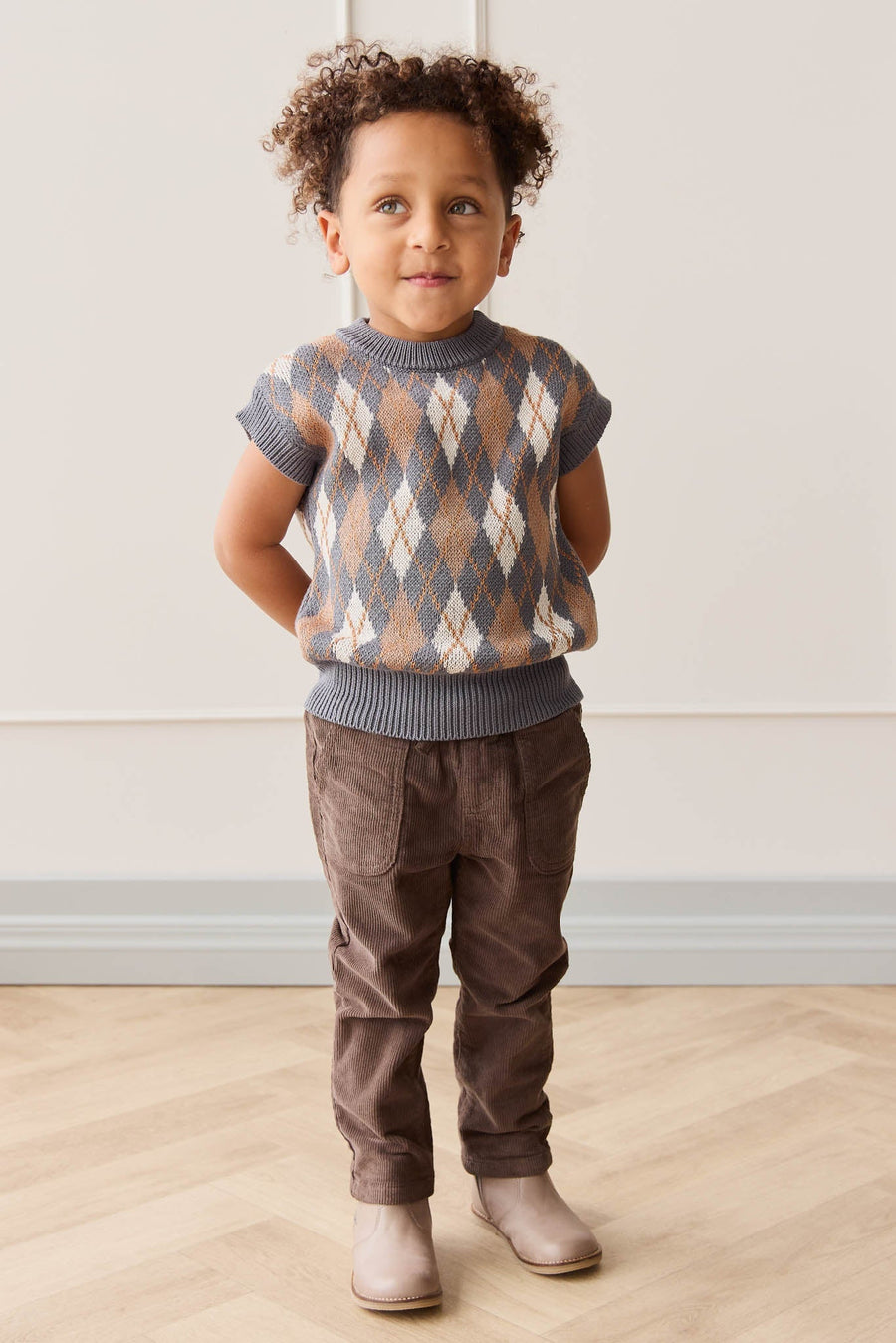 Marcus Knit Vest - Marcus Jacquard Arctic Childrens Vest from Jamie Kay USA