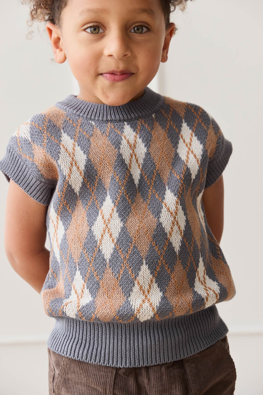 Marcus Knit Vest - Marcus Jacquard Arctic Childrens Vest from Jamie Kay USA