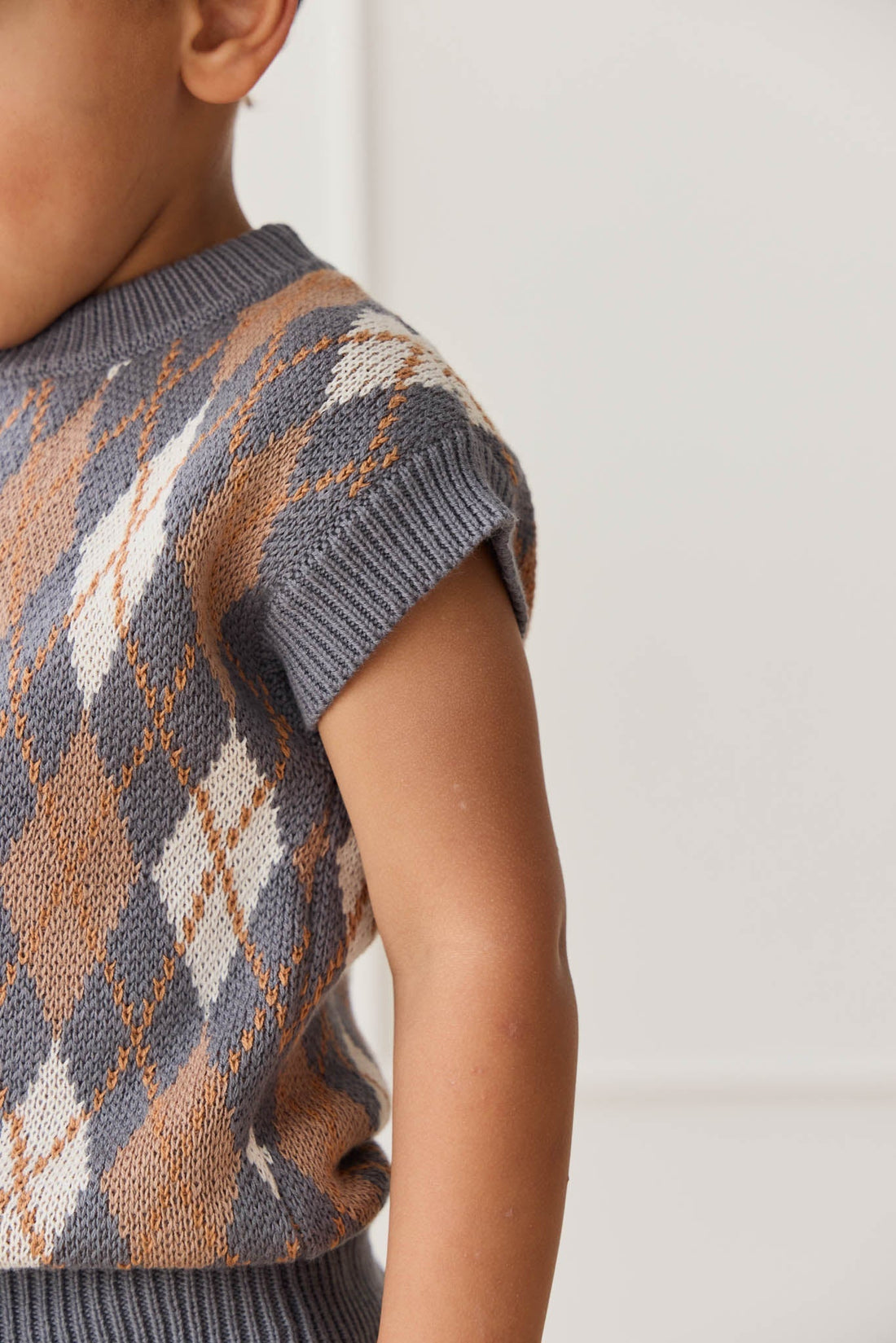 Marcus Knit Vest - Marcus Jacquard Arctic Childrens Vest from Jamie Kay USA