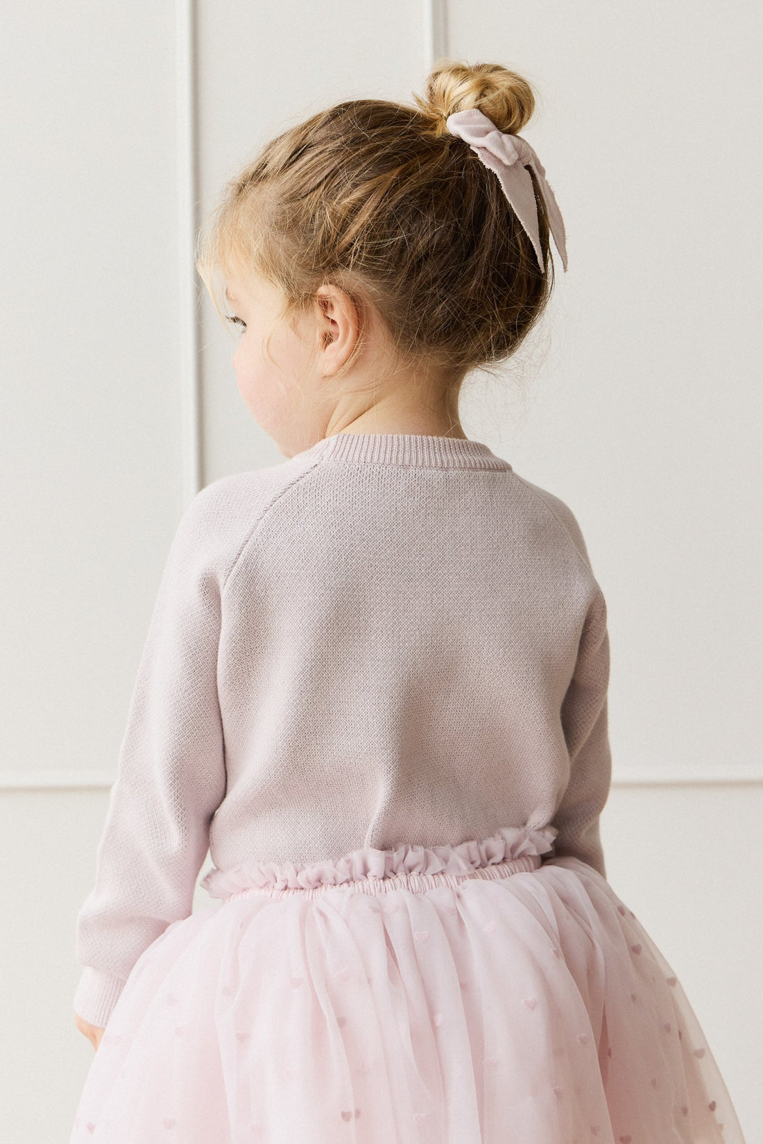 Lillian Jumper - Jacquard Gray Lilac Childrens Jumper from Jamie Kay USA