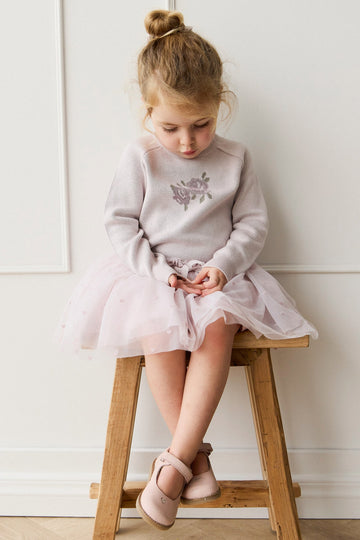 Lillian Jumper - Jacquard Gray Lilac Childrens Jumper from Jamie Kay USA