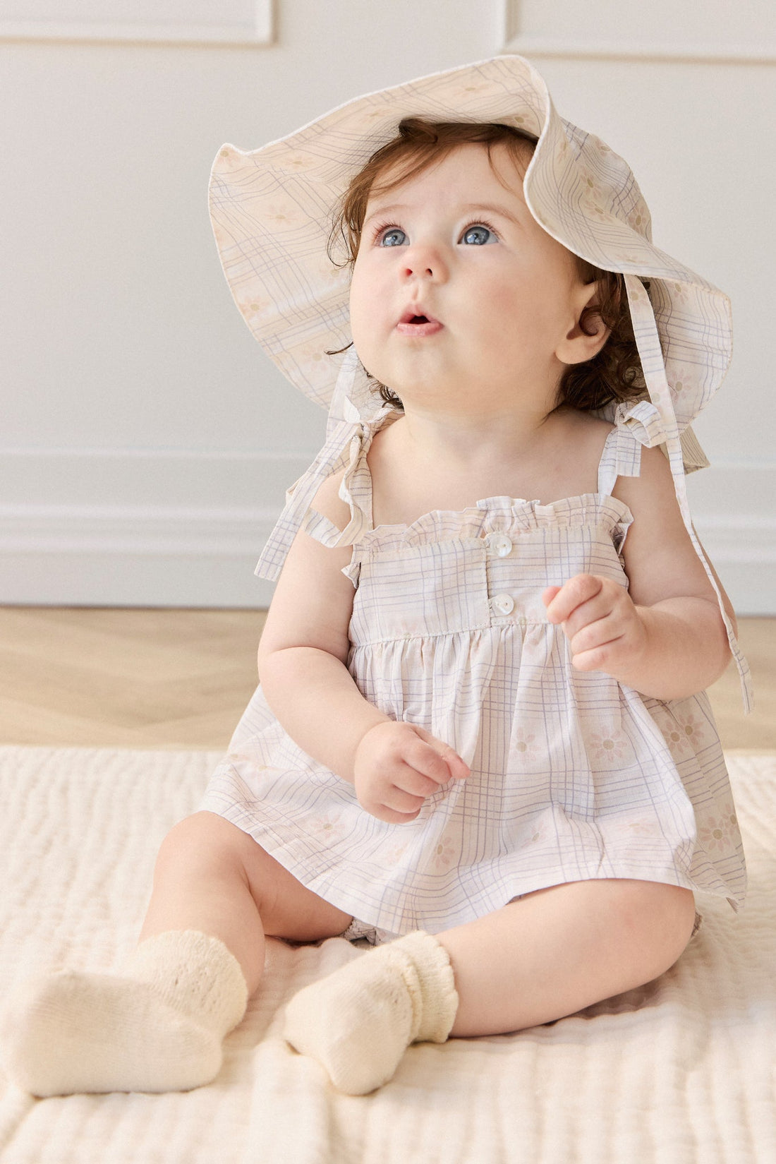 Organic Cotton Ariel Top - Marguerite Egret Childrens Top from Jamie Kay USA