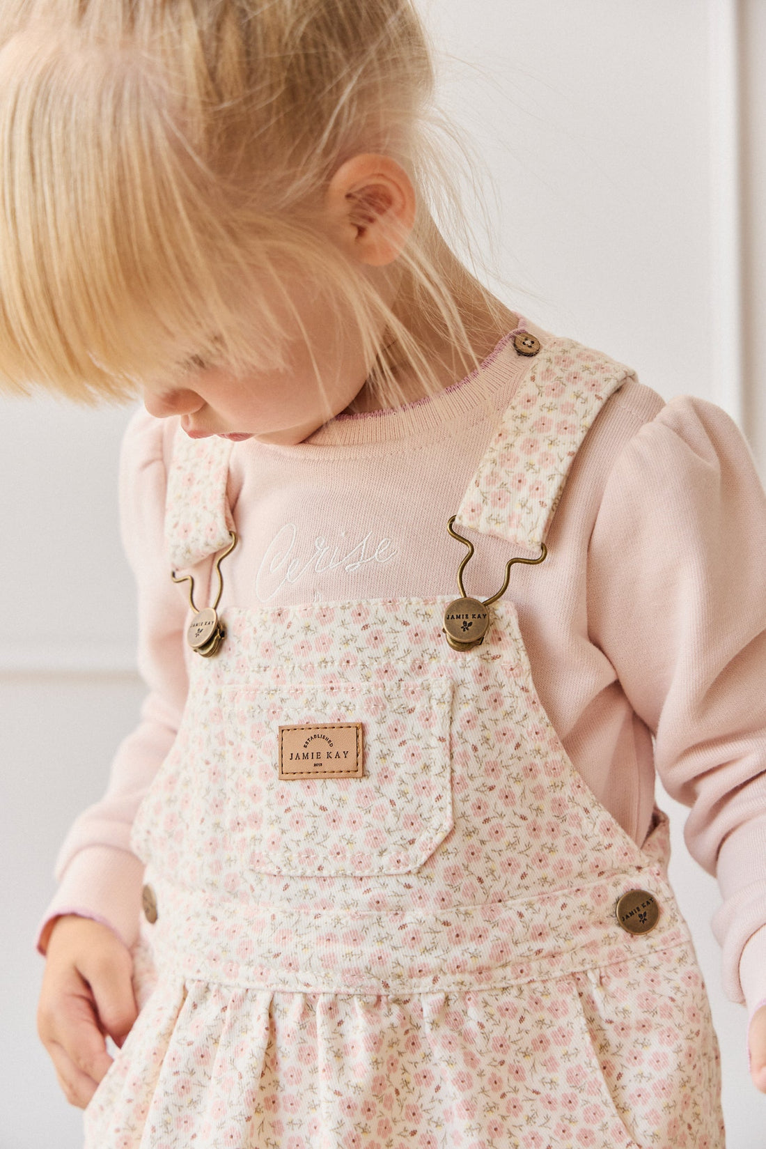 Organic Cotton Monroe Sweatshirt - Morganite Cerise Childrens Top from Jamie Kay USA