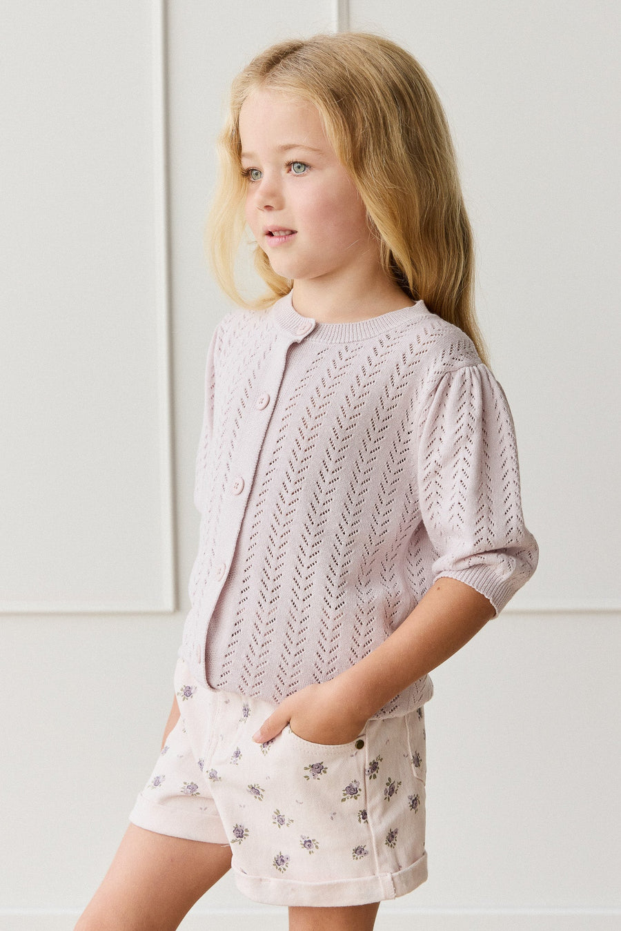 Grace Short - Simone Sheer Pink Childrens Short from Jamie Kay USA