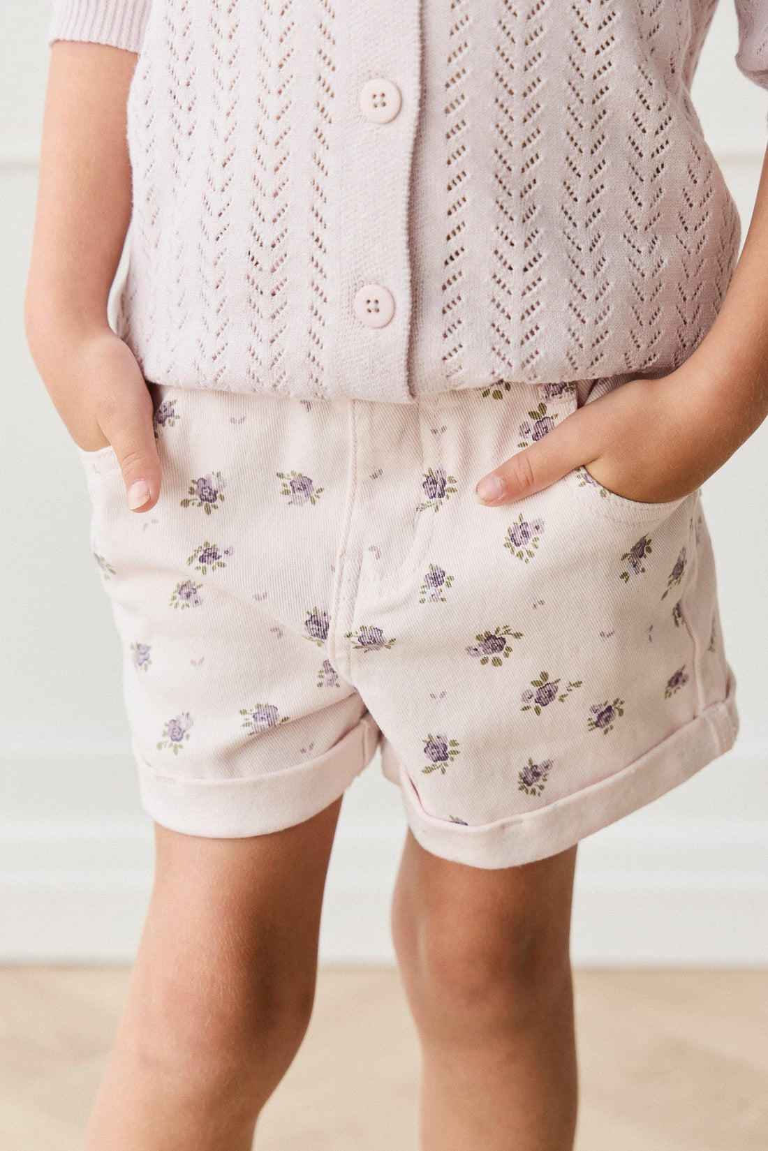Grace Short - Simone Sheer Pink Childrens Short from Jamie Kay USA