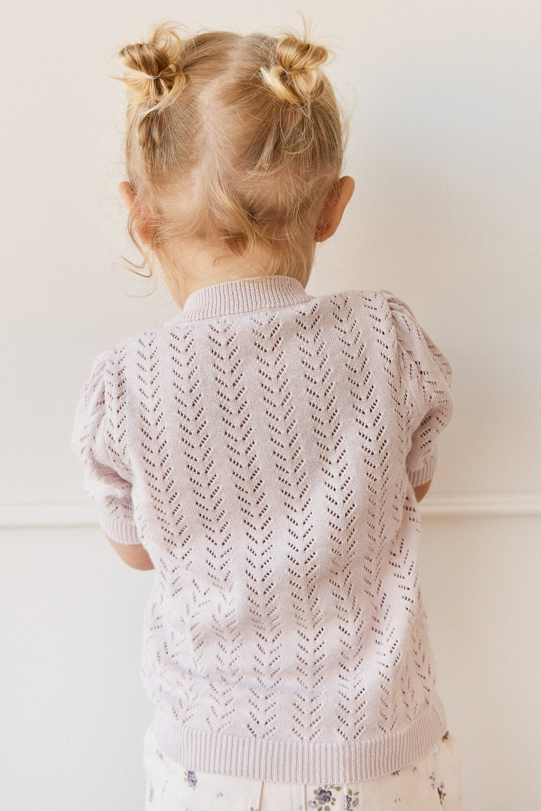Aria Knitted Top - Pale Lilac Childrens Jumper from Jamie Kay USA