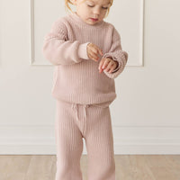 Morgan Knitted Pant - Pastel Marle Childrens Pant from Jamie Kay USA