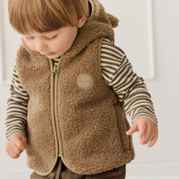 Neve Sherpa Vest - Pecan Childrens Vest from Jamie Kay USA