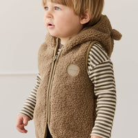 Neve Sherpa Vest - Pecan Childrens Vest from Jamie Kay USA