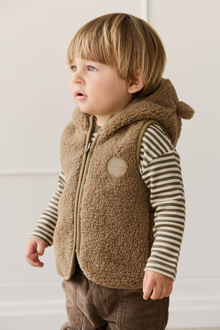 Neve Sherpa Vest - Pecan Childrens Vest from Jamie Kay USA