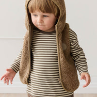 Neve Sherpa Vest - Pecan Childrens Vest from Jamie Kay USA