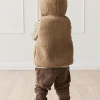 Neve Sherpa Vest - Pecan Childrens Vest from Jamie Kay USA