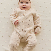 Alette Onepiece - Light Oatmeal Marle Childrens Onepiece from Jamie Kay USA