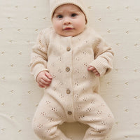 Alette Beanie - Light Oatmeal Marle Childrens Hat from Jamie Kay USA