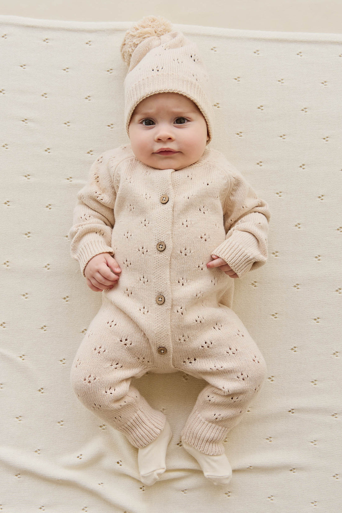 Alette Onepiece - Light Oatmeal Marle Childrens Onepiece from Jamie Kay USA