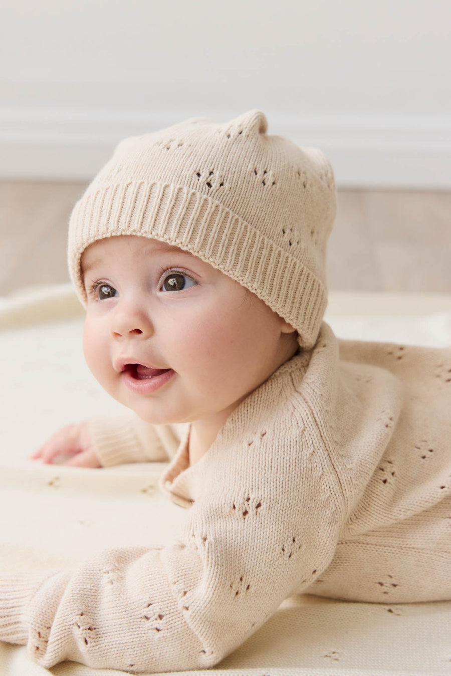 Alette Onepiece - Light Oatmeal Marle Childrens Onepiece from Jamie Kay USA