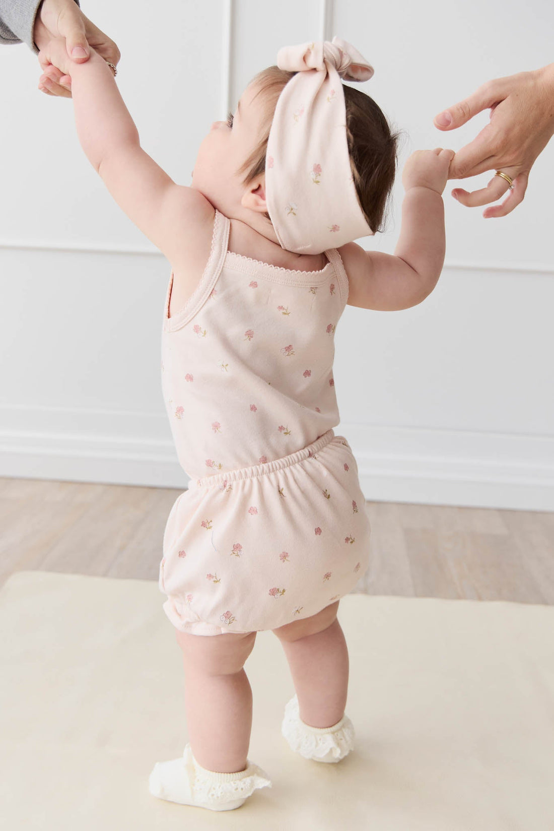 Organic Cotton Frill Bloomer - Meredith Morganite Childrens Bloomer from Jamie Kay USA