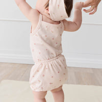 Organic Cotton Frill Bloomer - Meredith Morganite Childrens Bloomer from Jamie Kay USA