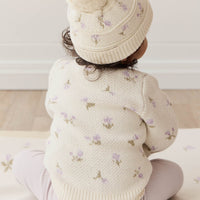 Delilah Cardigan - Delilah Knit Lavender Childrens Cardigan from Jamie Kay USA