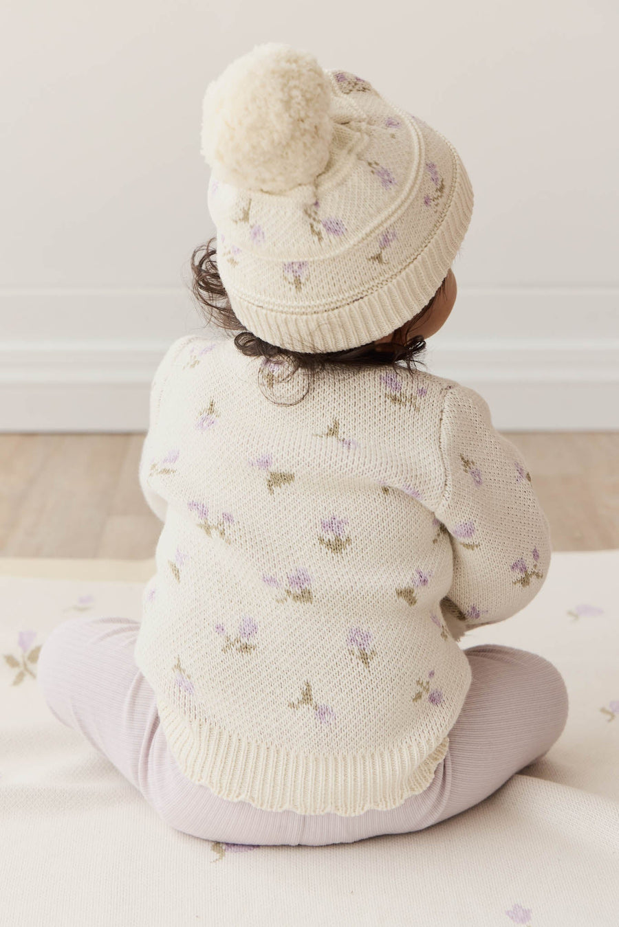 Delilah Cardigan - Delilah Knit Lavender Childrens Cardigan from Jamie Kay USA