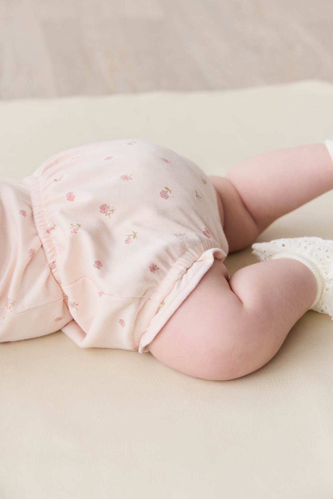 Organic Cotton Frill Bloomer - Meredith Morganite Childrens Bloomer from Jamie Kay USA