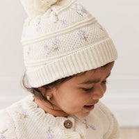 Delilah Knitted Hat - Delilah Knit Lavender Childrens Beanie from Jamie Kay USA