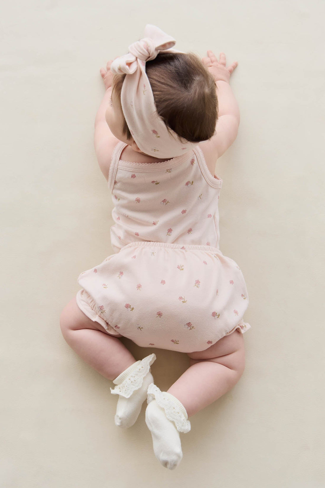 Organic Cotton Frill Bloomer - Meredith Morganite Childrens Bloomer from Jamie Kay USA