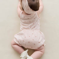 Organic Cotton Frill Bloomer - Meredith Morganite Childrens Bloomer from Jamie Kay USA