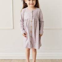 Organic Cotton Poppy Dress - Lulu Bloom Iris Childrens Dress from Jamie Kay USA