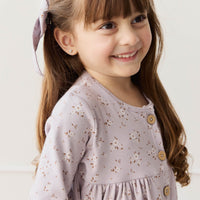 Organic Cotton Poppy Dress - Lulu Bloom Iris Childrens Dress from Jamie Kay USA