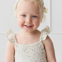 Organic Cotton Kaia Top - Dainty Egret Blues Childrens Top from Jamie Kay USA