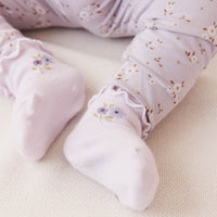 Organic Cotton Everyday Legging - Lulu Bloom Iris Childrens Legging from Jamie Kay USA