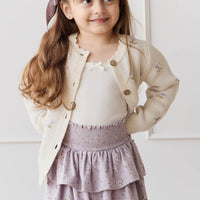 Organic Cotton Ruby Skirt - Lulu Bloom Iris Childrens Skirt from Jamie Kay USA