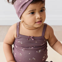 Organic Cotton Modal Bridget Singlet Bodysuit - Petite Fleur Childrens Bodysuit from Jamie Kay USA