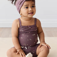 Organic Cotton Modal Bridget Singlet Bodysuit - Petite Fleur Childrens Bodysuit from Jamie Kay USA