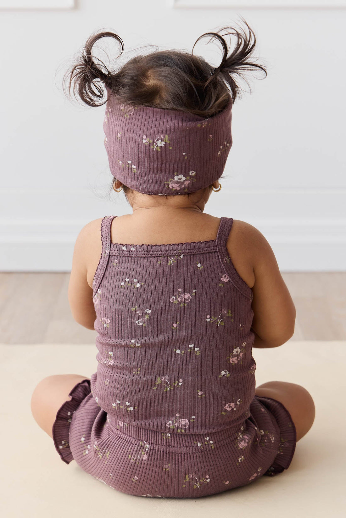 Organic Cotton Modal Bridget Singlet Bodysuit - Petite Fleur Childrens Bodysuit from Jamie Kay USA