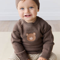 Ethan Jumper - Brownie Bobbie Bear Childrens Jumper from Jamie Kay USA