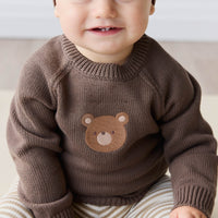 Ethan Jumper - Brownie Bobbie Bear Childrens Jumper from Jamie Kay USA