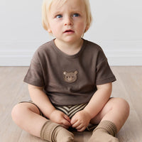 Pima Cotton Hunter Tee - Brownie Bobbie Bear Childrens Top from Jamie Kay USA