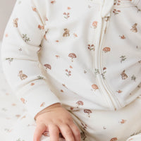 Organic Cotton Reese Zip Onepiece - Foraging Friends Childrens Onepiece from Jamie Kay USA