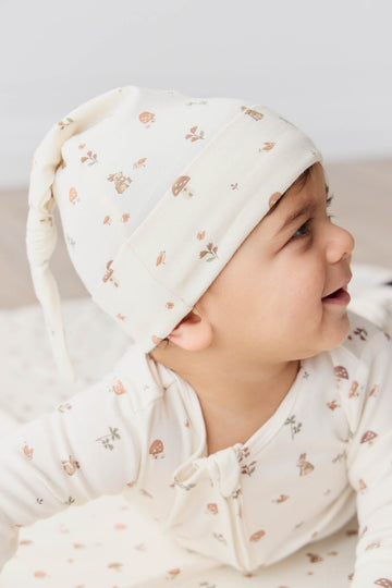 Organic Cotton Knot Beanie - Foraging Friends Childrens Hat from Jamie Kay USA