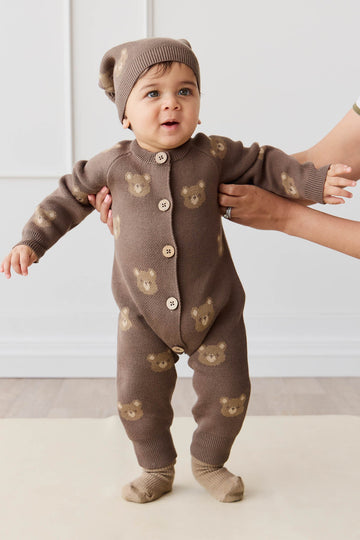 Marlow Onepiece - Bobbie Bear Brownie Childrens Onepiece from Jamie Kay USA