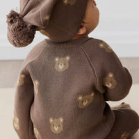 Ethan Hat - Bobbie Bear Brownie Childrens Beanie from Jamie Kay USA