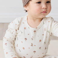 Organic Cotton Long Sleeve Bodysuit - Foraging Friends Childrens Bodysuit from Jamie Kay USA