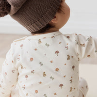 Organic Cotton Long Sleeve Bodysuit - Foraging Friends Childrens Bodysuit from Jamie Kay USA