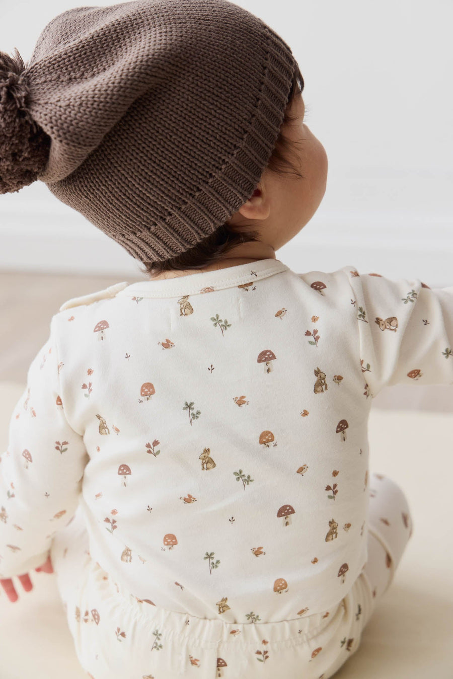 Organic Cotton Long Sleeve Bodysuit - Foraging Friends Childrens Bodysuit from Jamie Kay USA