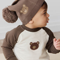 Organic Cotton Tao Sweatshirt Onepiece - Cloud Bobbie Bear Childrens Onepiece from Jamie Kay USA