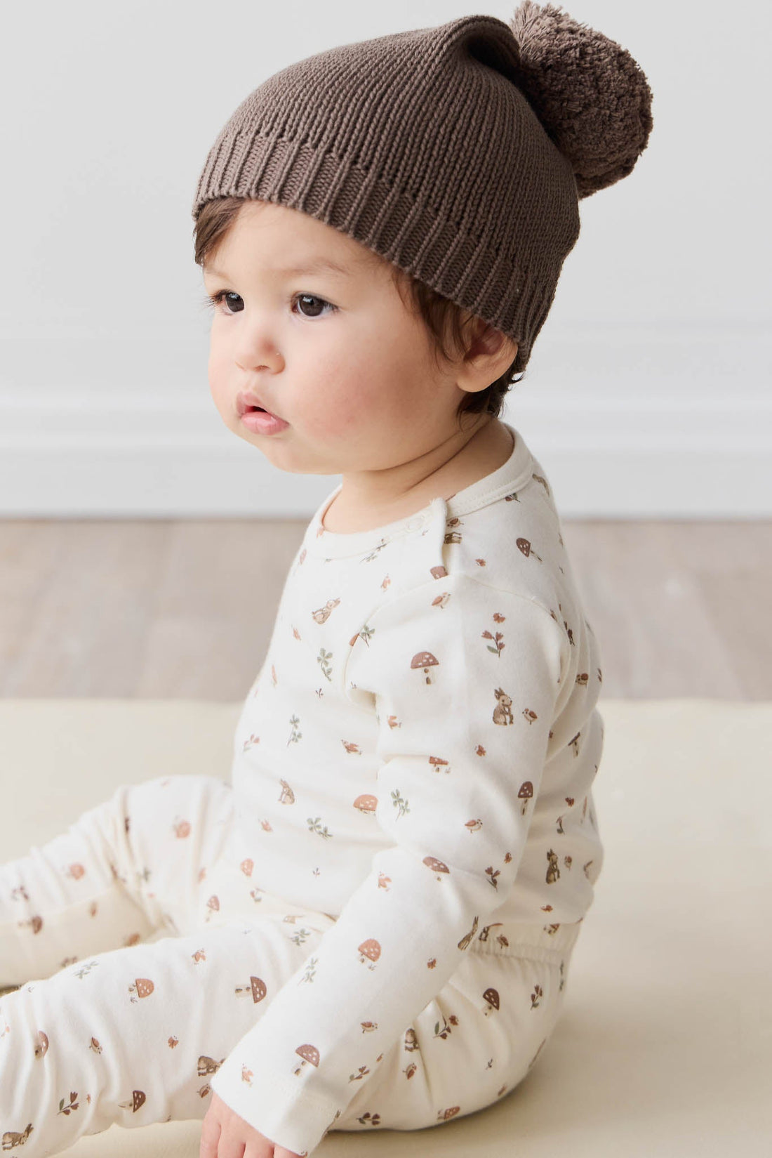 Organic Cotton Long Sleeve Bodysuit - Foraging Friends Childrens Bodysuit from Jamie Kay USA